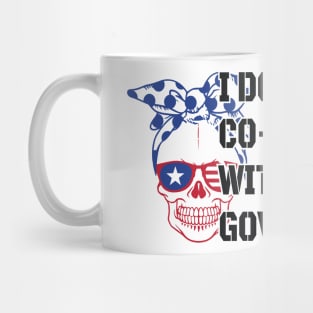 Skull I Don't Co-Parent With The Government / Funny Parenting Libertarian Mom / Co-Parenting Libertarian Saying Gift Mug